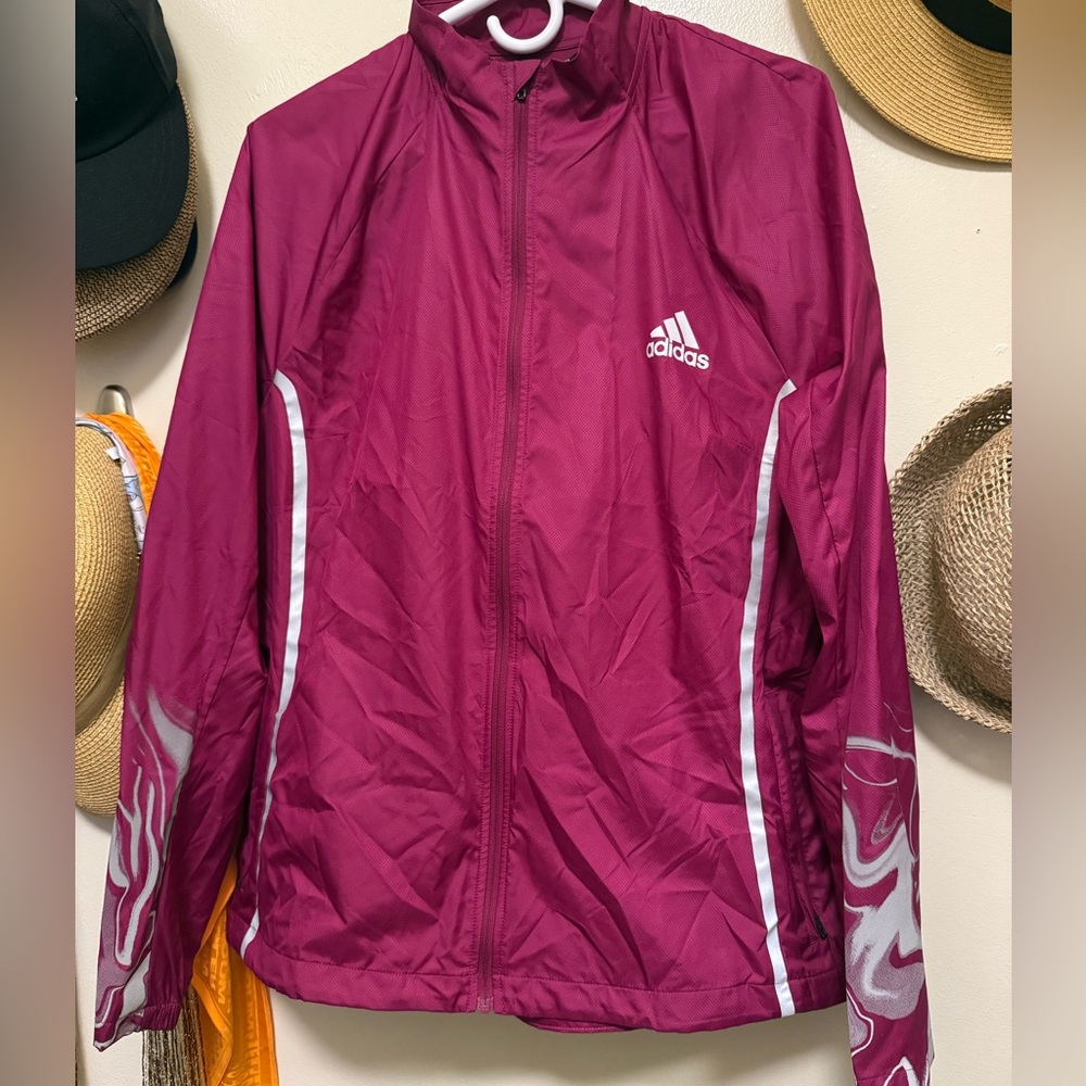 Adidas Windbreaker Jacket with Reflective Stripes